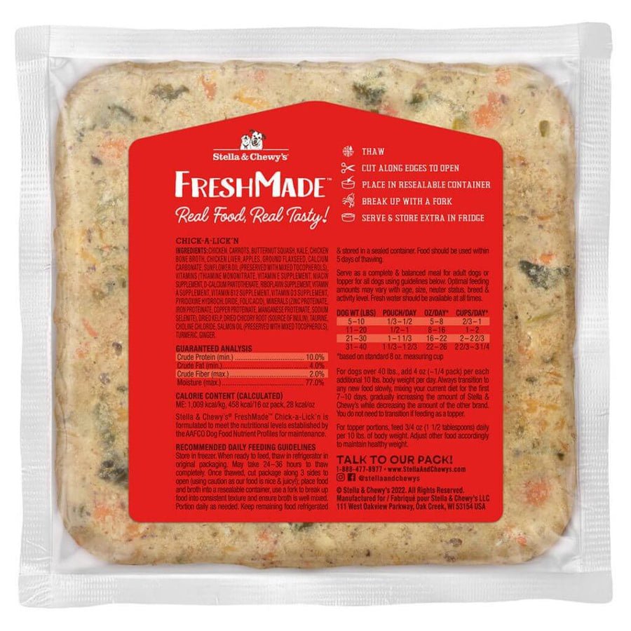 Stella and Chewy’s fresh made chick a lick frozen food in bone broth