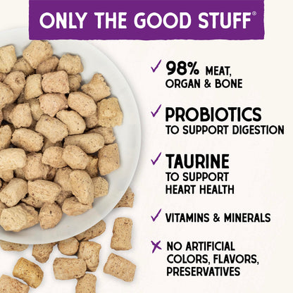 Stella & Chewy's Freeze - Dried Raw Cat Dinner Morsels – Grain Free, Protein Rich Cat & Kitten Food – Chick Chick Chicken Recipe – 3.5 oz Bag