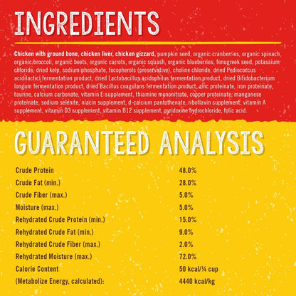 Stella & Chewy's Freeze Dried Raw Chew`s Chicken Meal Mixers – Dog Food Topper for Small & Large Breeds – Grain Free, Protein Rich Recipe – 18 oz Bag