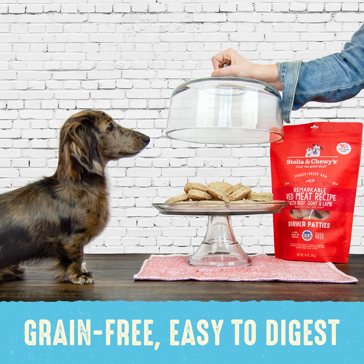 Stella & Chewy's Freeze Dried Raw Dinner Patties | Dandy Lamb Recipe | 14 oz Bag