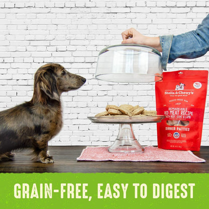 Stella & Chewy's Freeze Dried Raw Dinner Patties – Grain Free Dog Food, Protein Rich Duck Duck Goose Recipe – 5.5 oz Bag