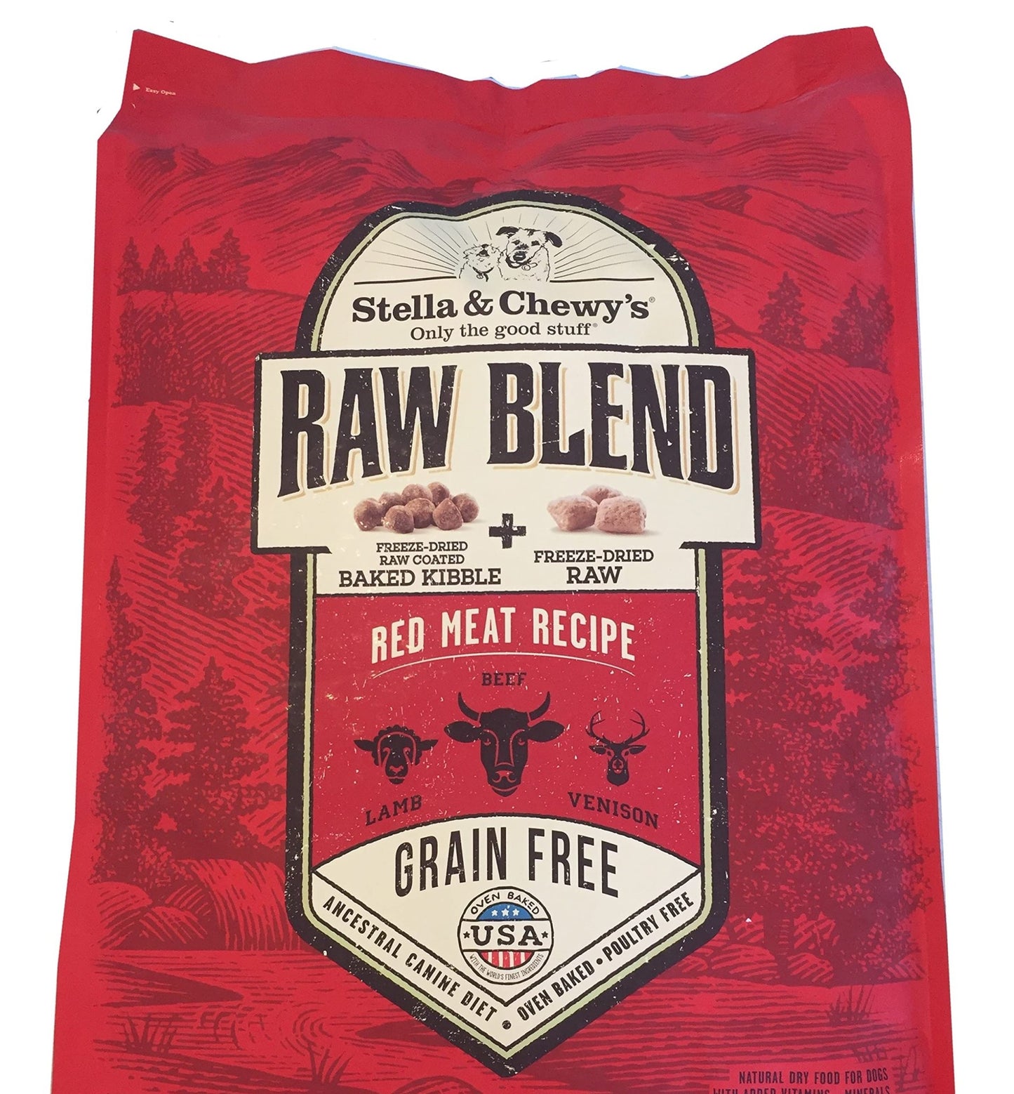 Stella & Chewy's Raw Blend Red Meat Dog Food | High - Protein Formula (22 lb)
