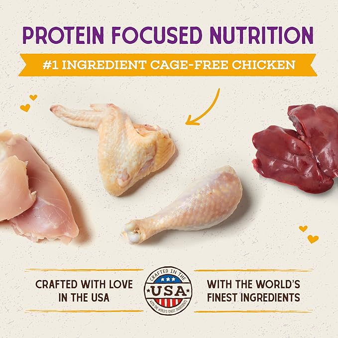 Stella & Chewy's Raw Coated Premium Kibble Cat Food – Grain Free, Protein Rich Meals – Cage - Free Chicken Recipe – 2.5 lb. Bag