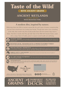 Taste of the Wild Ancient Wetlands with Ancient Grains Dry Dog Food, 14 - lb bag