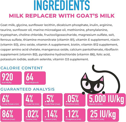 Tiki Cat baby milk replacer 6 oz with goats milk