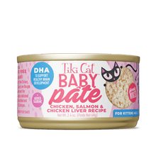 Tiki Cat Baby pate chicken salmon chicken liver recipe canned cat food