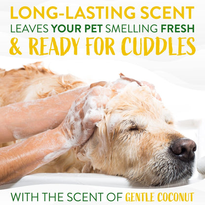 TropiClean Coconut Hypoallergenic Dog Shampoo - Gentle Puppy Shampoo for Sensitive Skin - Natural Pet Shampoo Derived from Natural Ingredients - 20 oz.