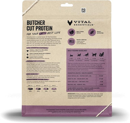 Vital essentials freeze dried turkey cat food mini Patties 8oz