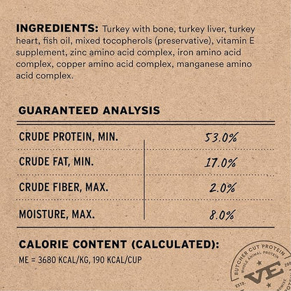 Vital essentials freeze dried turkey entree 12 oz