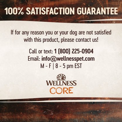 Wellness Core Grain - Free High - Protein Dry Dog Food – Original Turkey & Chicken Recipe, 4 lb Bag | Natural Ingredients for Adult Dogs