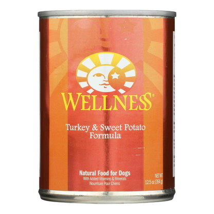 Wellness Dog Food Turkey and Sweet Potato – Grain - Free Recipe, 12.5 oz | High - Quality, Natural Wet Dog Food