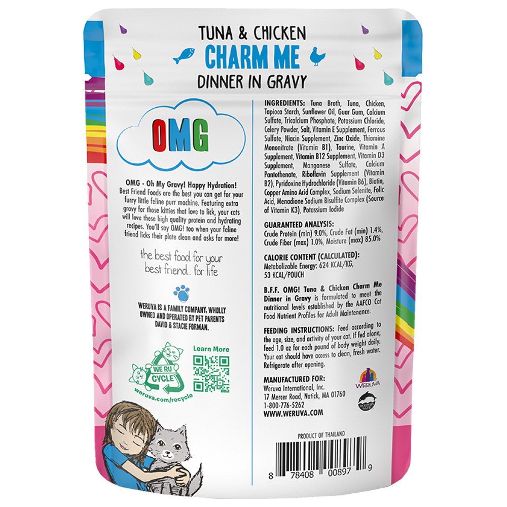 Weruva bff omg gravy tuna & chicken charm me 3oz packet