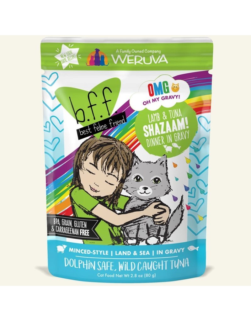 Weruva bff omg lamb & tuna dinner in gravy wet food cat dinner pouch 3oz