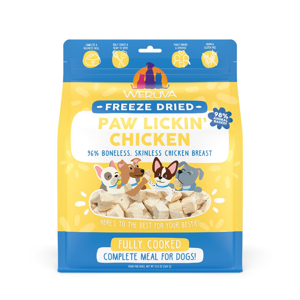 Weruva Freeze dried dinner paw lickin chicken 13oz