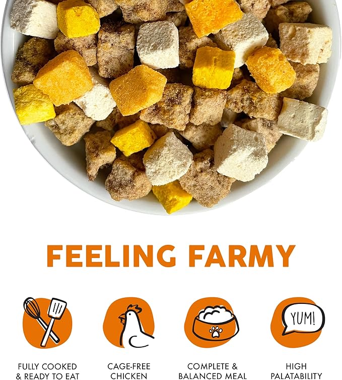 Weruva Freeze dried feeling farmy with chicken breast, egg and pumpkin 5.5 oz
