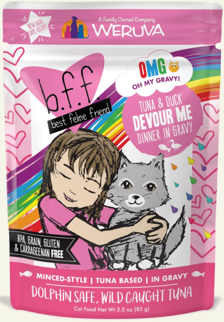 Weruva omg bff gravy tuna and duck wet food