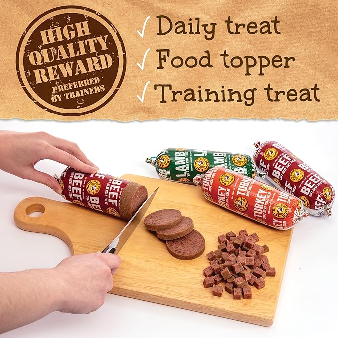 Wolf meat roll dog treat large