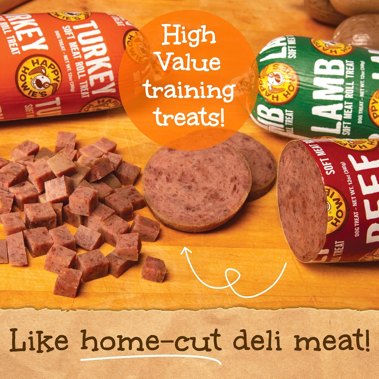 Wolf meat roll dog treat small