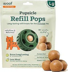 Woof Pupsicle Pops Refills Chicken Grain - Free Lickable Dog Treats, Large, 8 - oz bag, 7 count