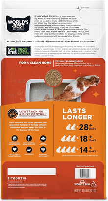 World's Best Low Tracking & Dust Control Multiple Cat Litter, 15 - lb