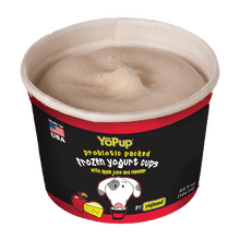 Yopup probiotic frozen yogurt apple juice cheddar dog