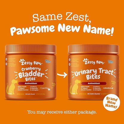 Zesty paws urinary tract bites 90 soft chews chicken flavor
