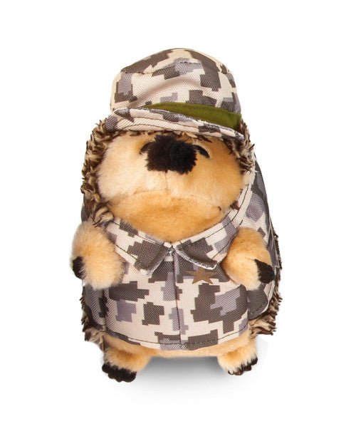Zoobilee hedgehog army plush dog toy small